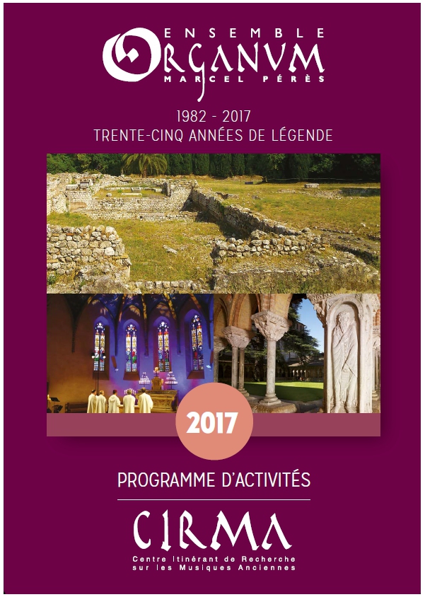 Organum CIRMA - Affiche programme d'activités 2017